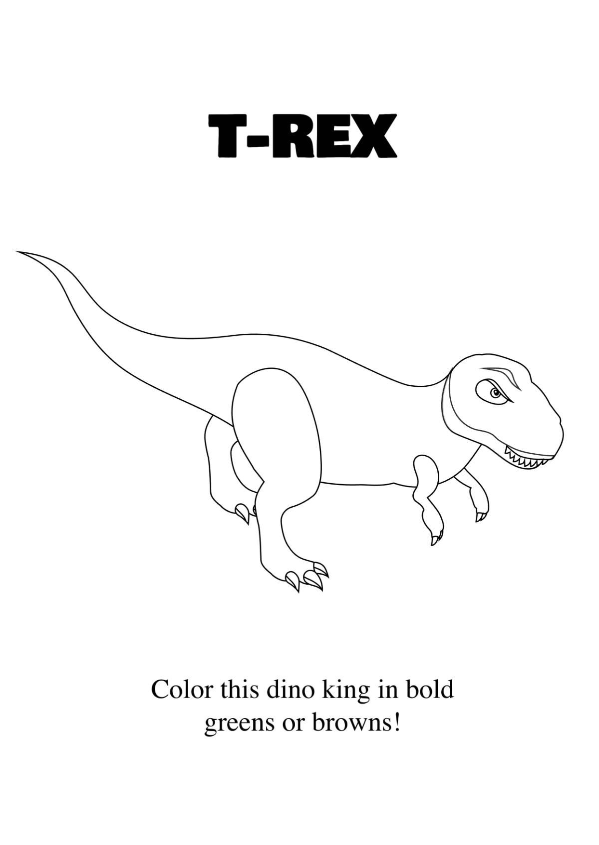 Free Dinosaur Coloring Book Template to Edit Online