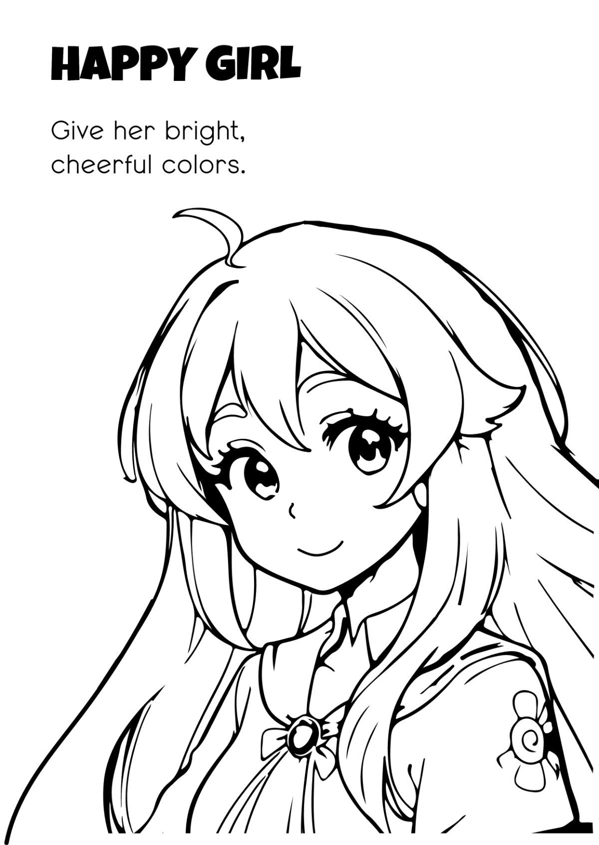 Free Anime Coloring Book Template to Edit Online