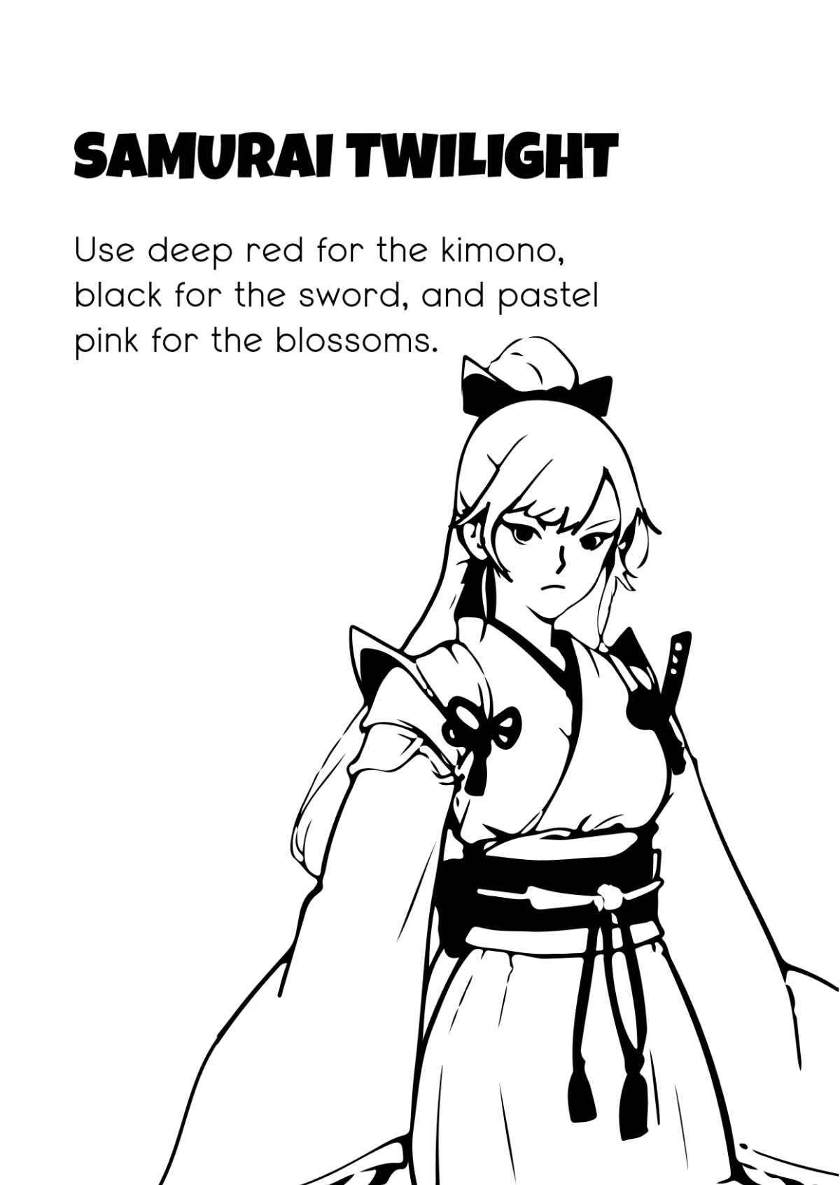 Free Anime Coloring Book Template to Edit Online