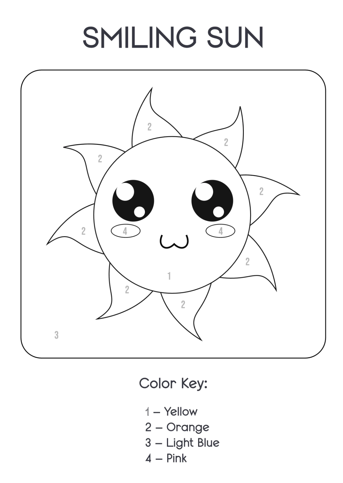 Free Editable Color-by-Number Coloring Book Template to Edit Online