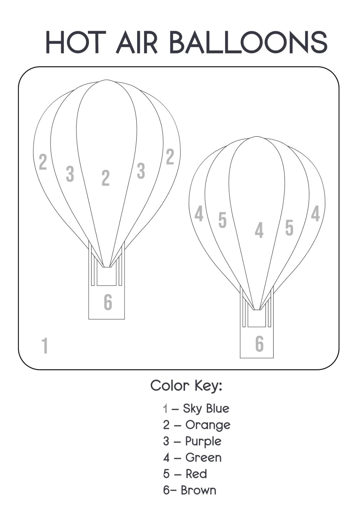 Free Editable Color-by-Number Coloring Book Template to Edit Online