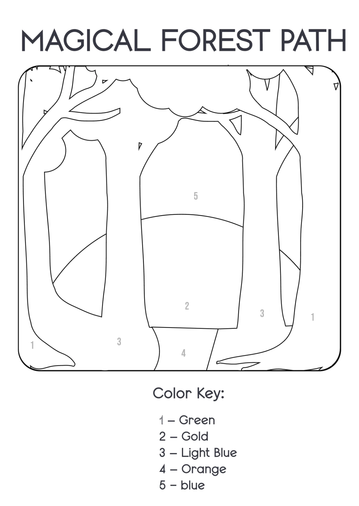 Free Editable Color-by-Number Coloring Book Template to Edit Online