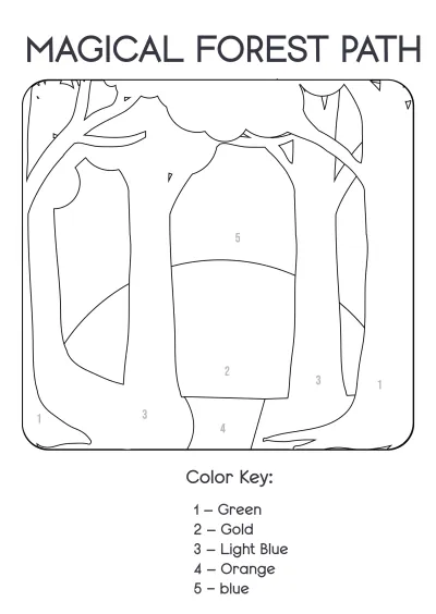 Free Editable Color-by-Number Coloring Book Template to Edit Online