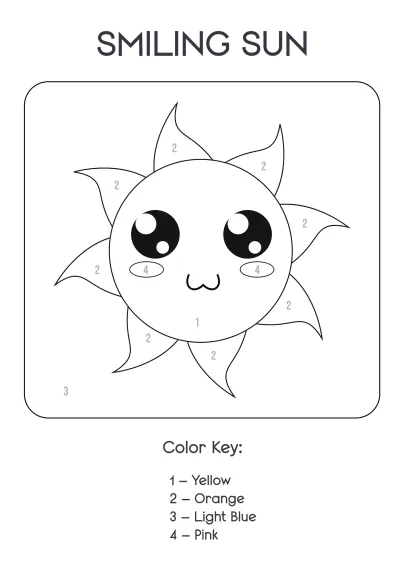 Free Editable Color-by-Number Coloring Book Template to Edit Online