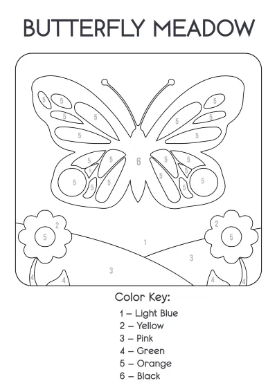 Free Editable Color-by-Number Coloring Book Template to Edit Online
