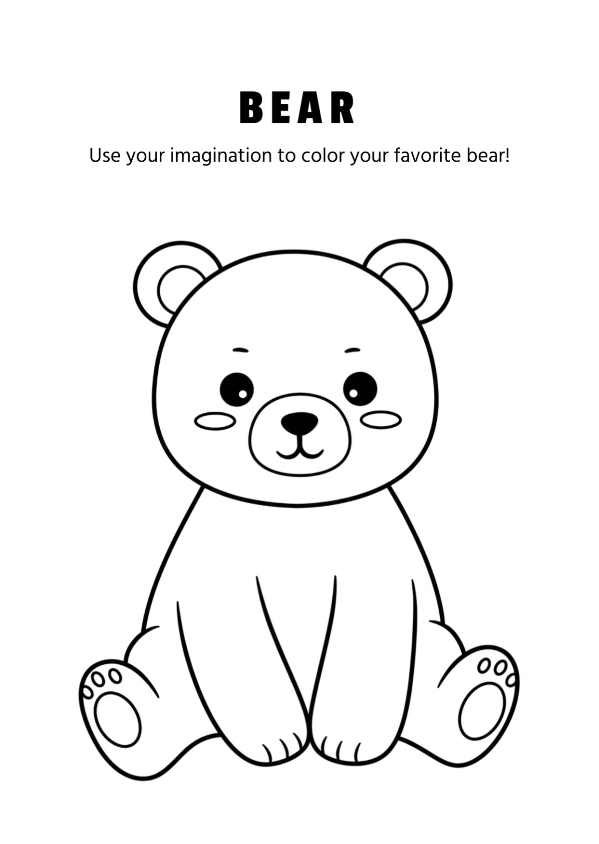 Free Animal Coloring Books for Preschool Template to Edit Online