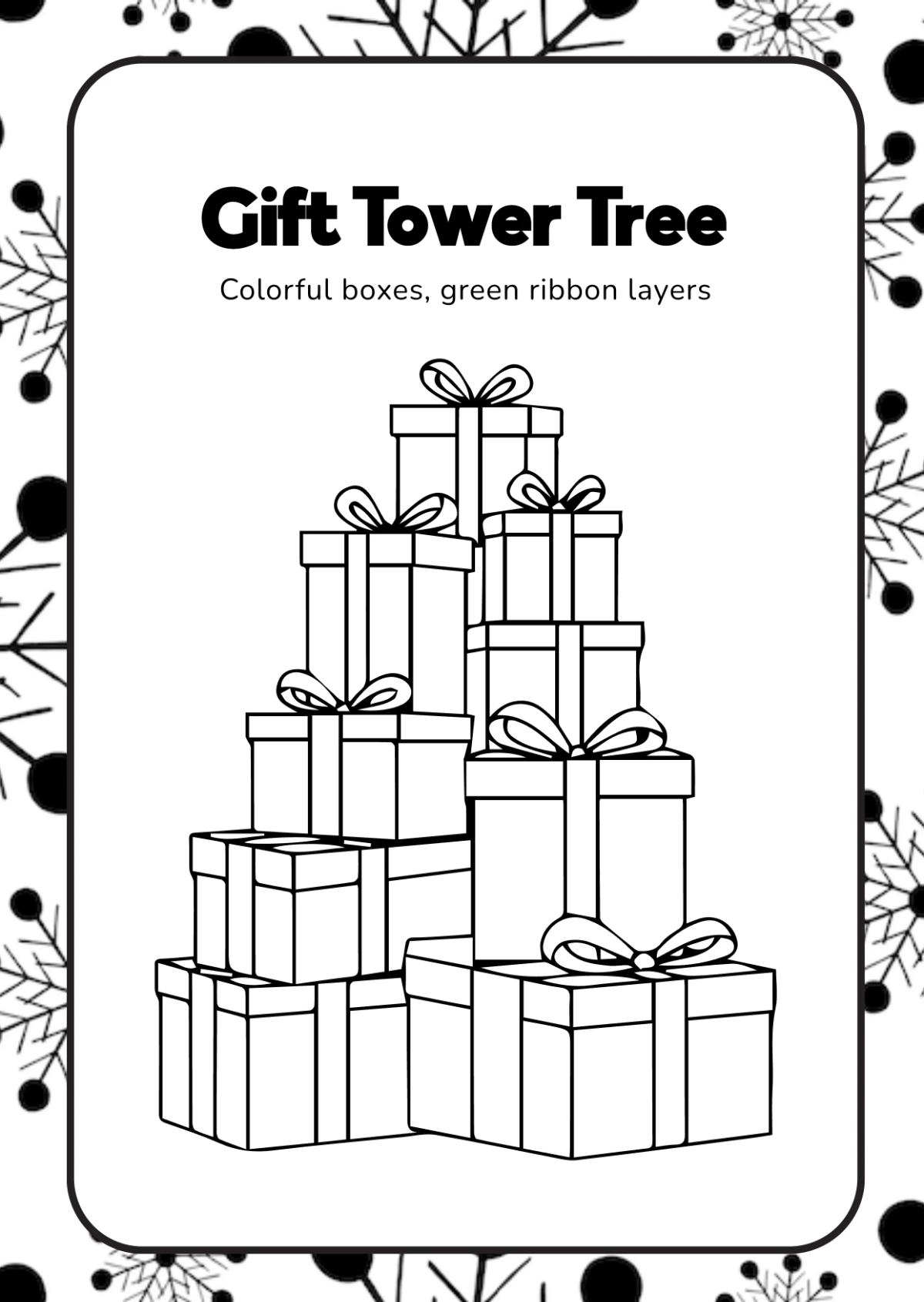 Free Christmas Coloring Book Template to Edit Online