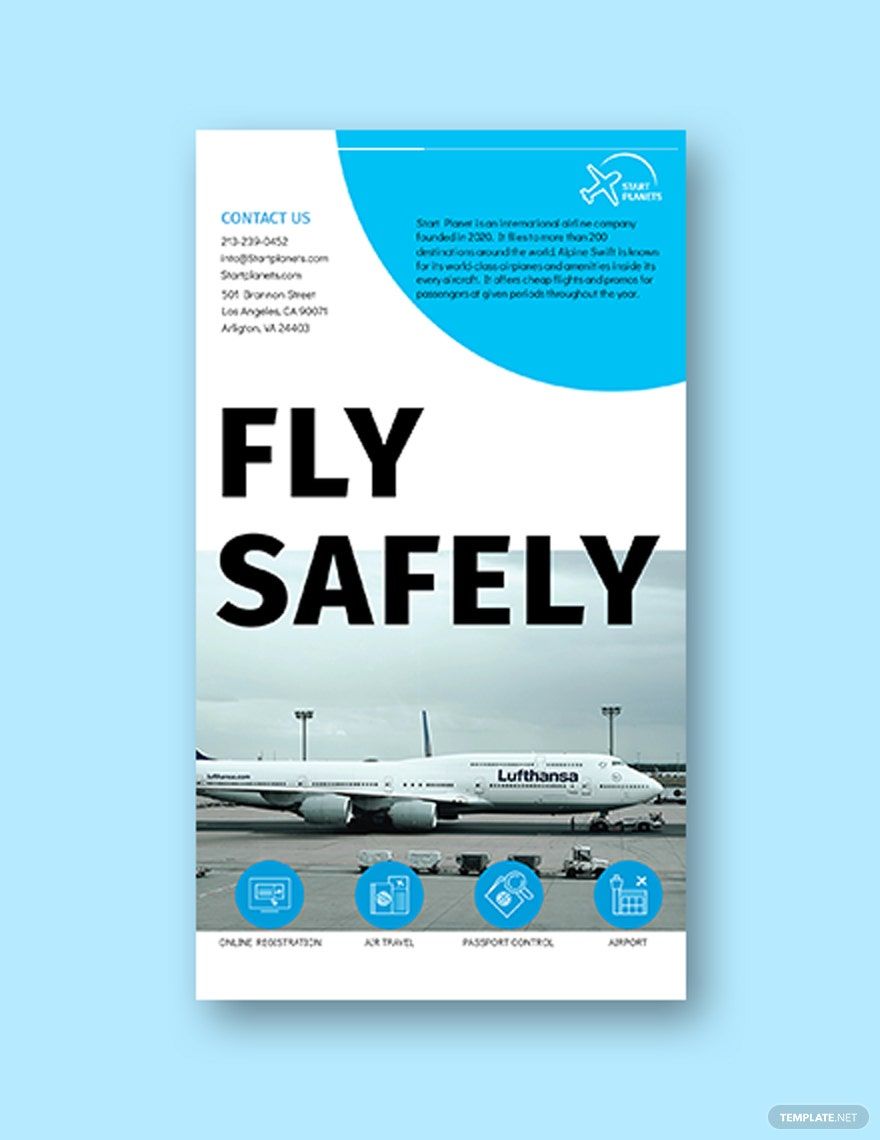 Airlines Aviation Services Instagram Story Template