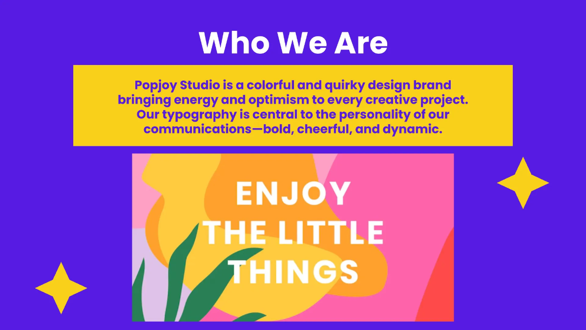 Free Colorful Brand Guidelines Font Style Template to Edit Online