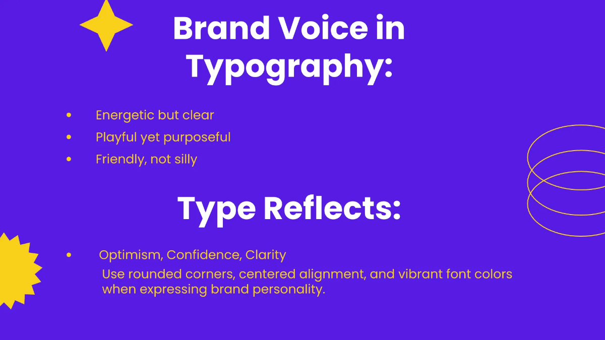 Free Colorful Brand Guidelines Font Style Template to Edit Online