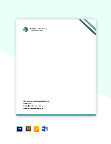 Creative Advertising Agency Letterhead Template - Illustrator, Word ...