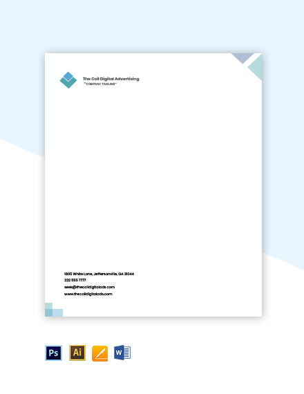 Creative Advertising Agency Letterhead Template - Illustrator, Word ...