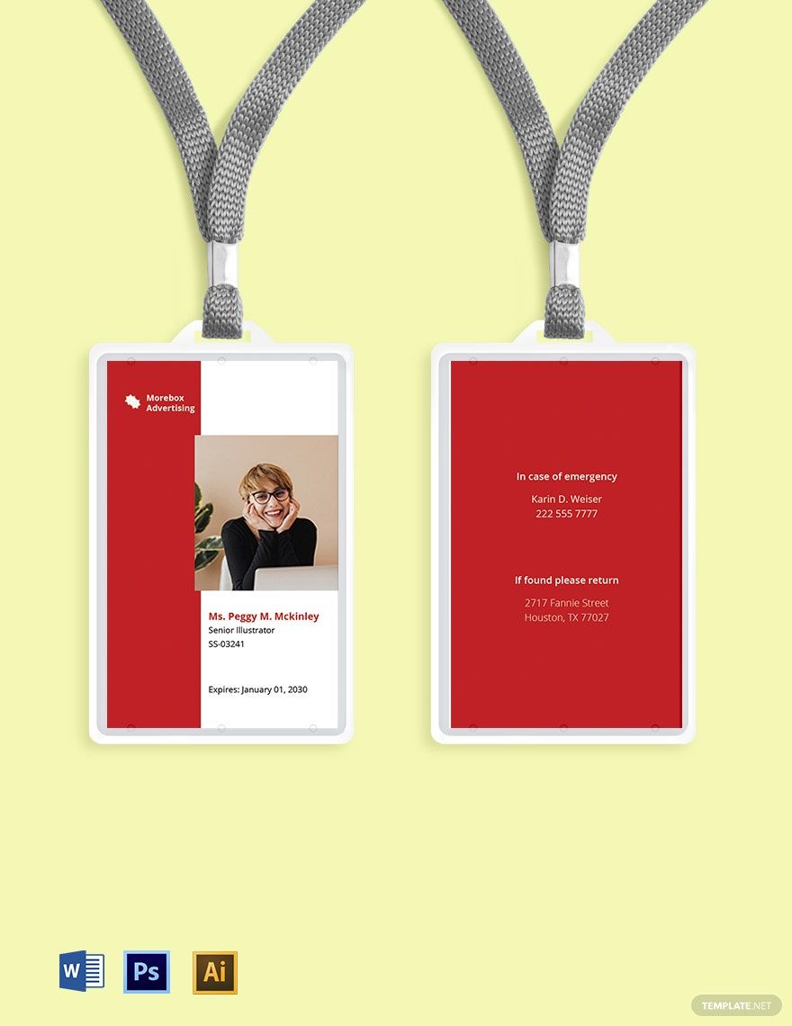 Advertising Agency ID Card Template