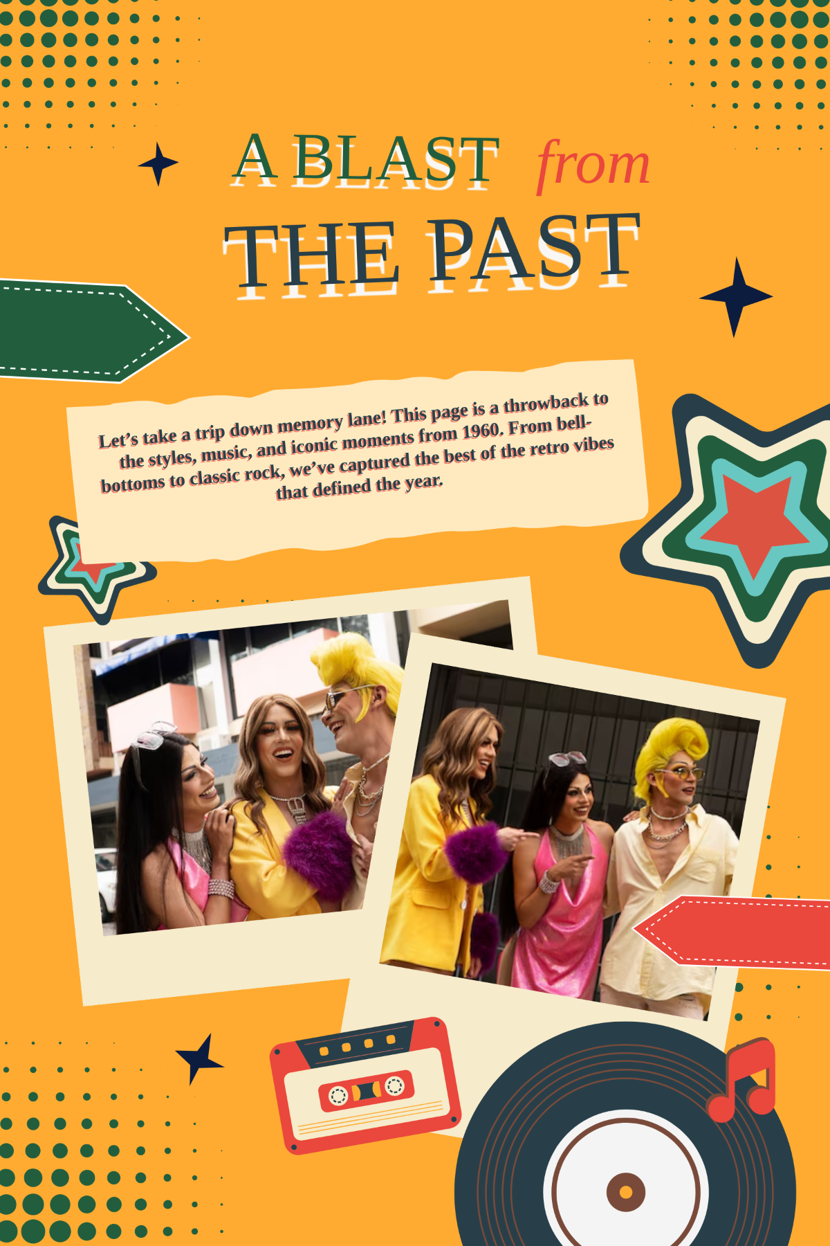 Free Retro Yearbook Template