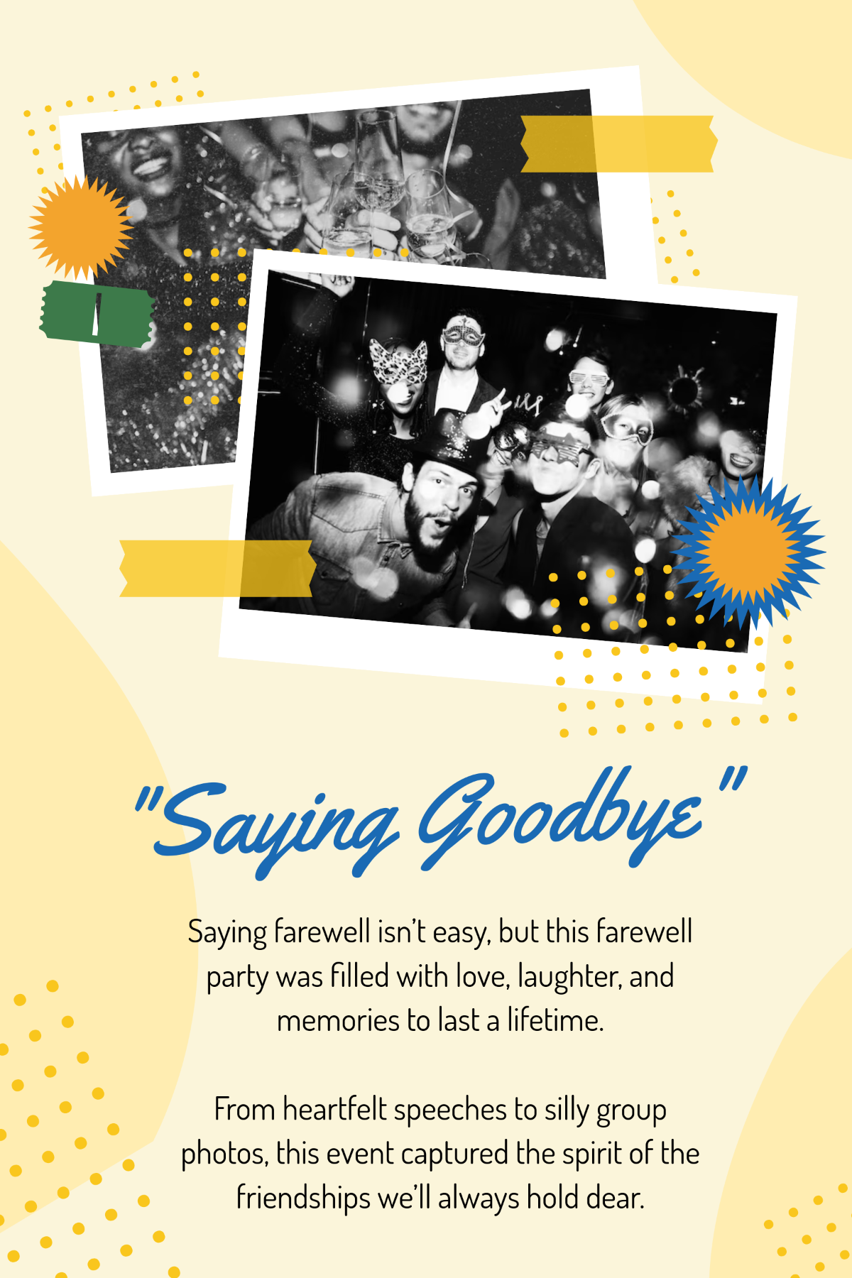 Free Farewell Party Yearbook Template