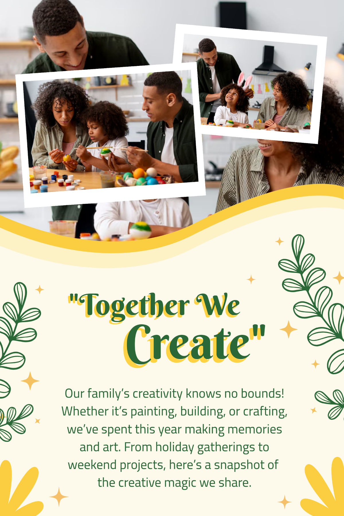 Free Creative Family Yearbook Template