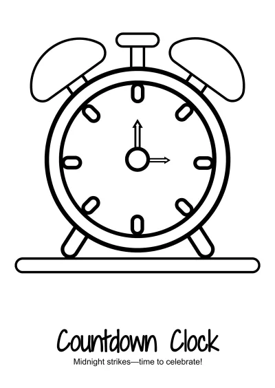 Free New Year’s Coloring Book Template to Edit Online