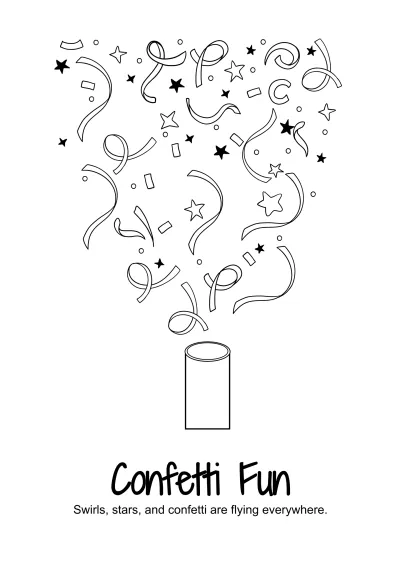 Free New Year’s Coloring Book Template to Edit Online