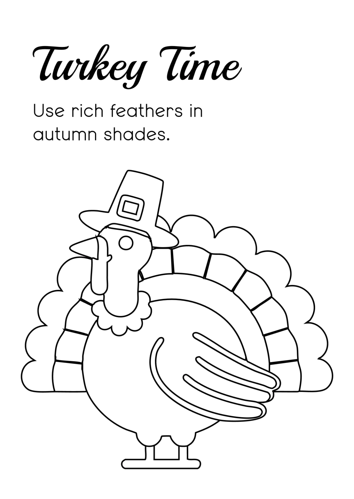 Free Thanksgiving Coloring Book Template to Edit Online