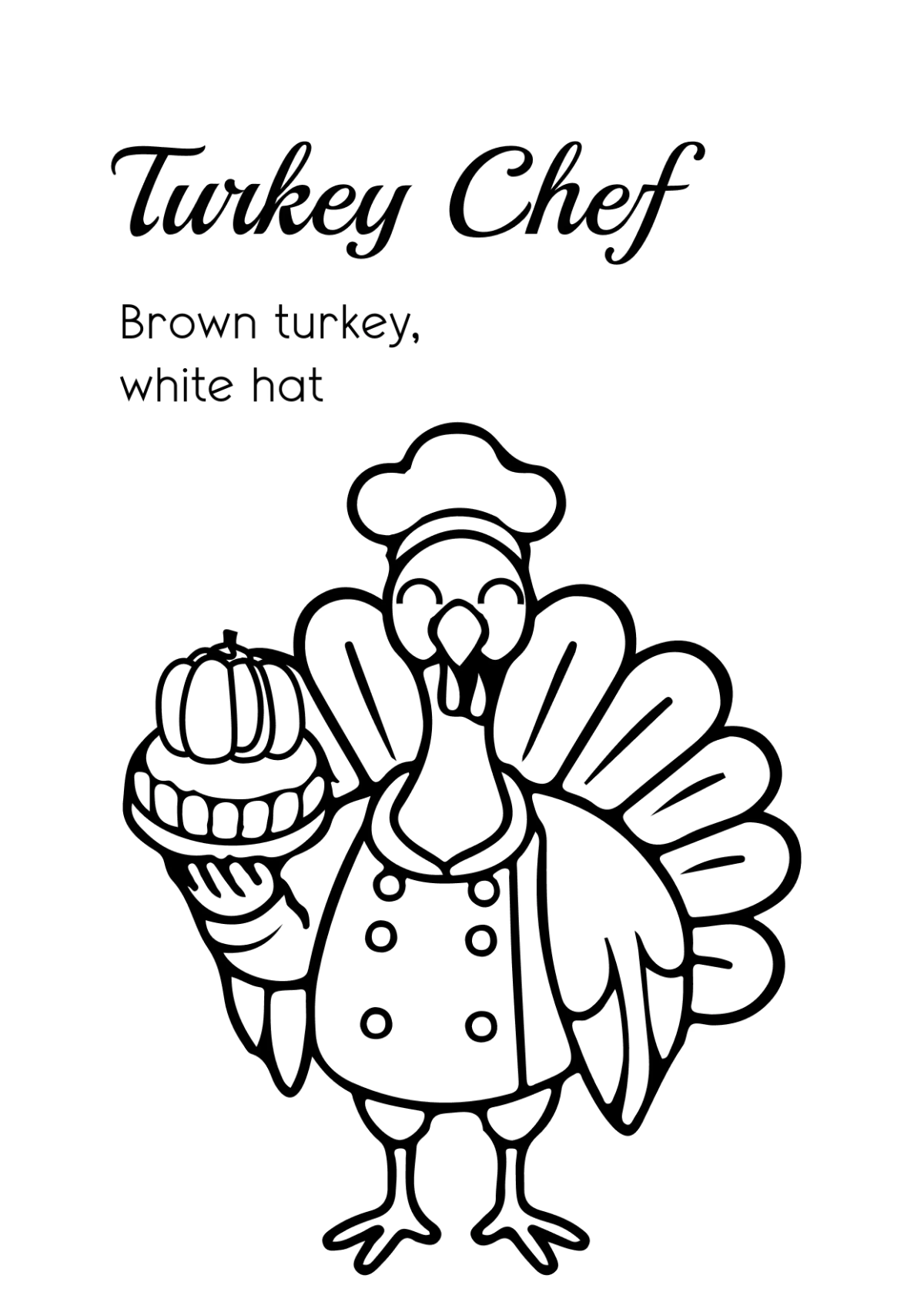 Free Thanksgiving Coloring Book Template to Edit Online