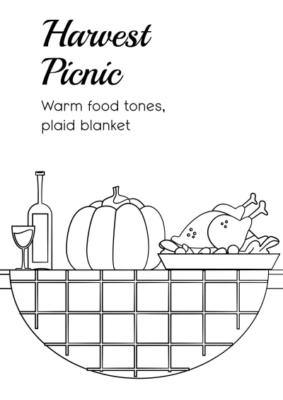 Free Thanksgiving Coloring Book Template to Edit Online