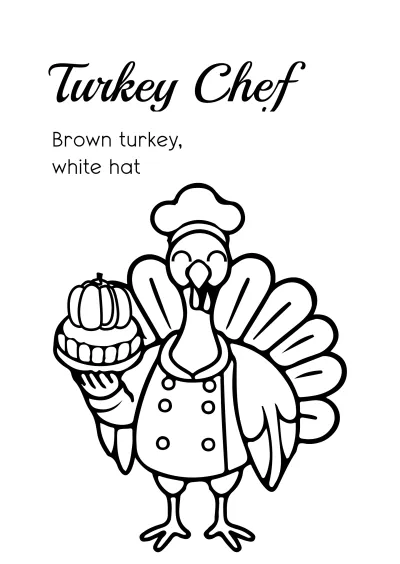 Free Thanksgiving Coloring Book Template to Edit Online