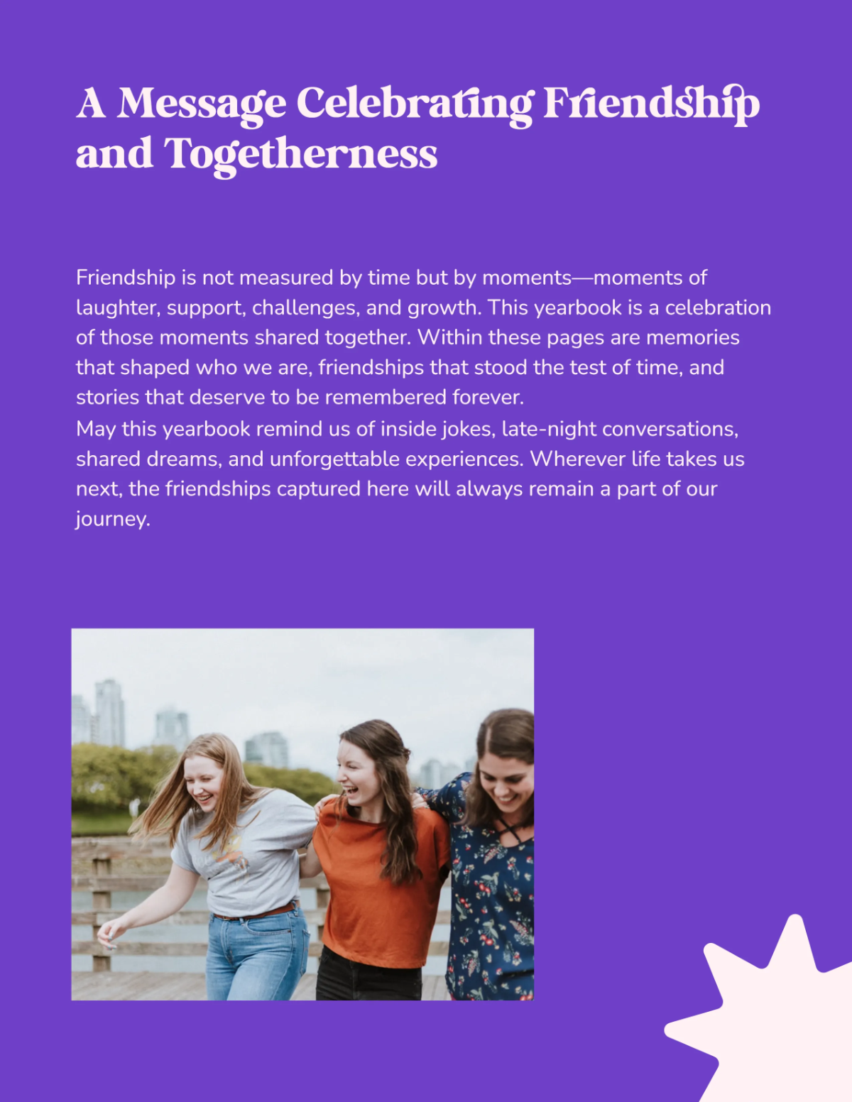 Free Friendship Yearbook Template to Edit Online