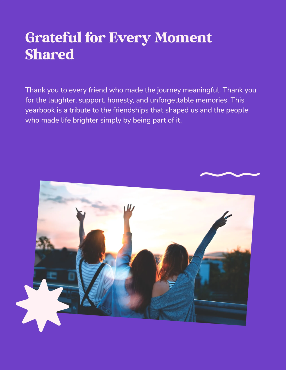 Free Friendship Yearbook Template to Edit Online