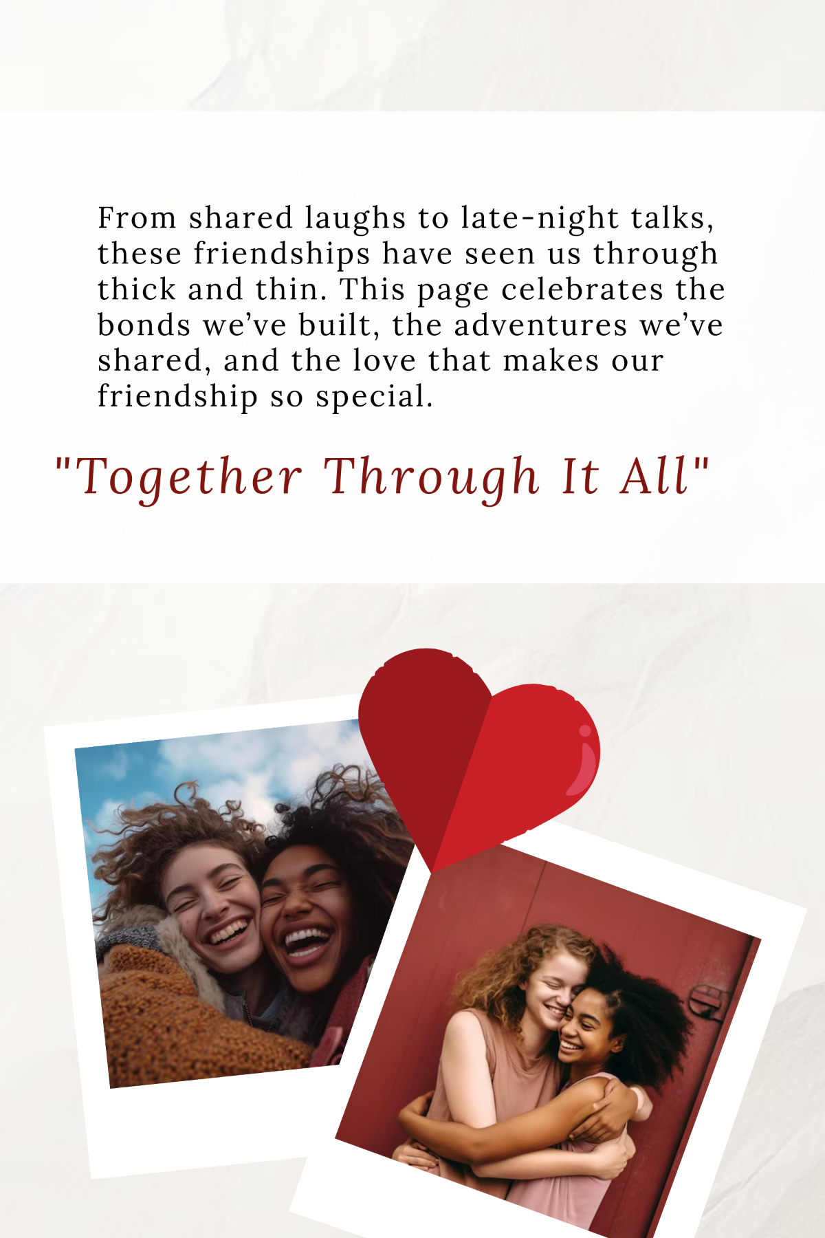 Free Friendship Yearbook Template