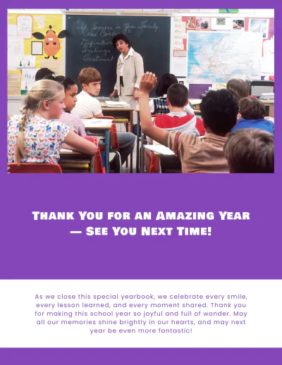 Free Elementary Yearbook Template to Edit Online