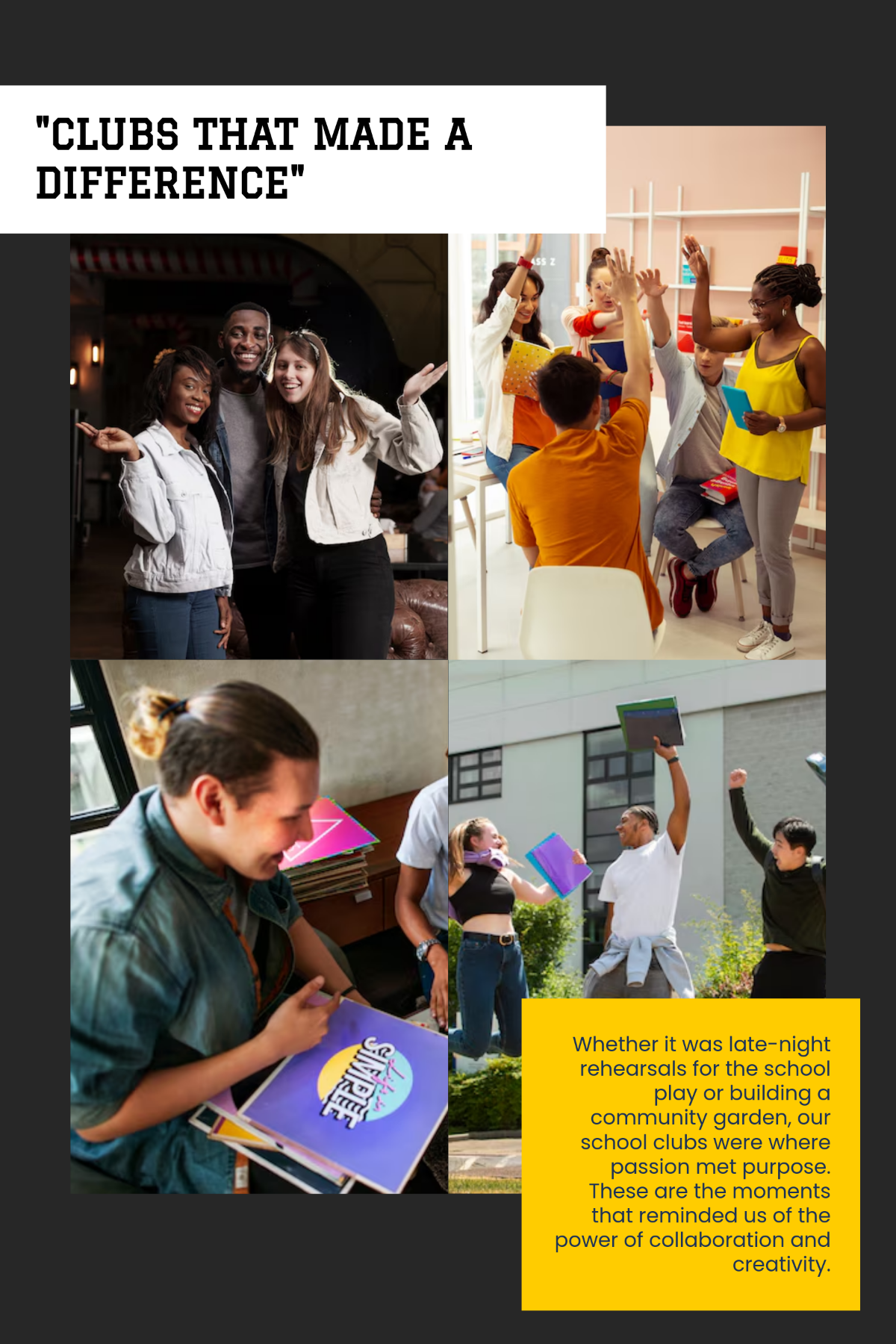 Free Simple School Club Yearbook Template
