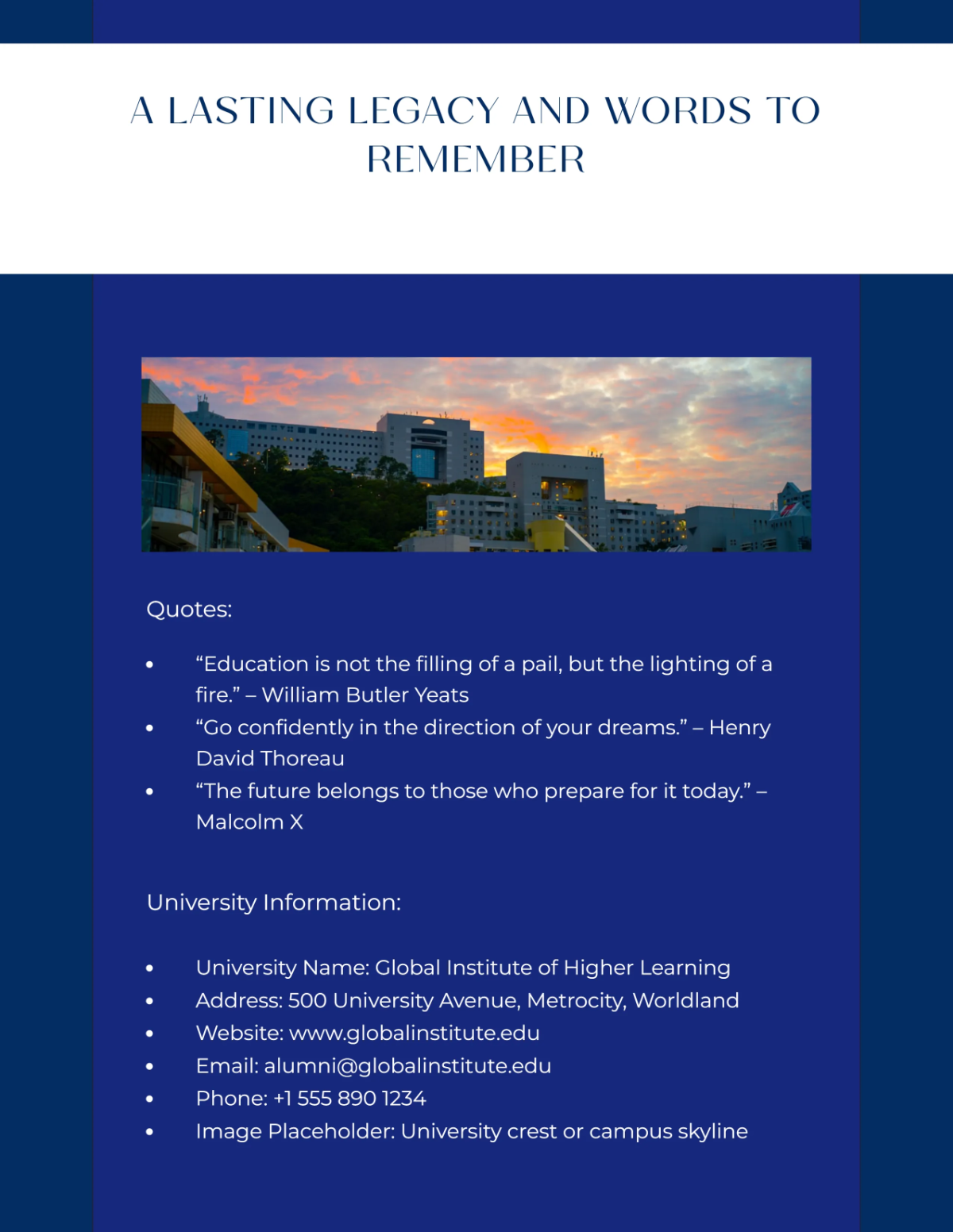Free University Yearbook Template to Edit Online