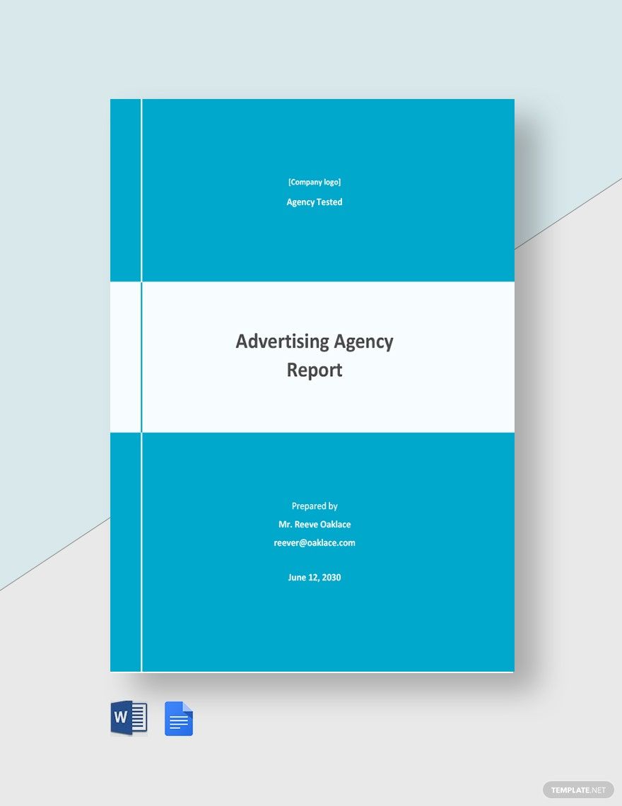 Advertising Agency Report Template