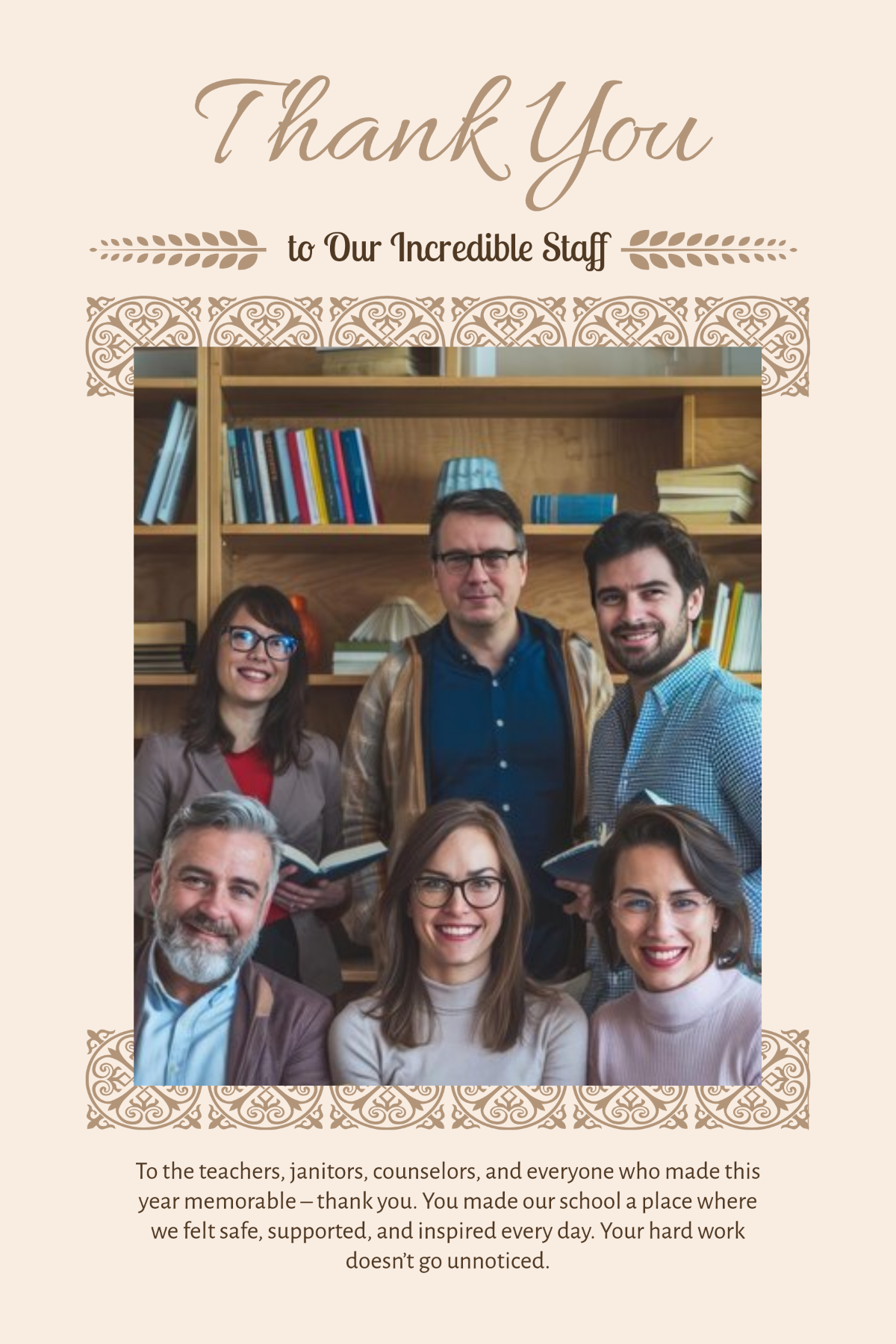Staff Appreciation Yearbook Template