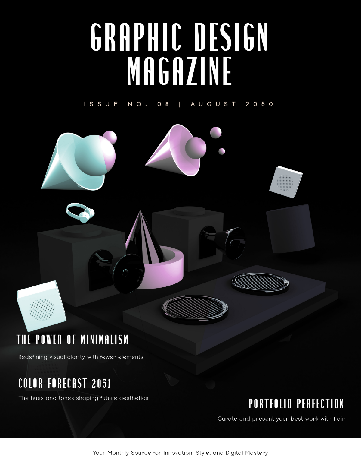 Free Graphic Design Magazine Template to Edit Online