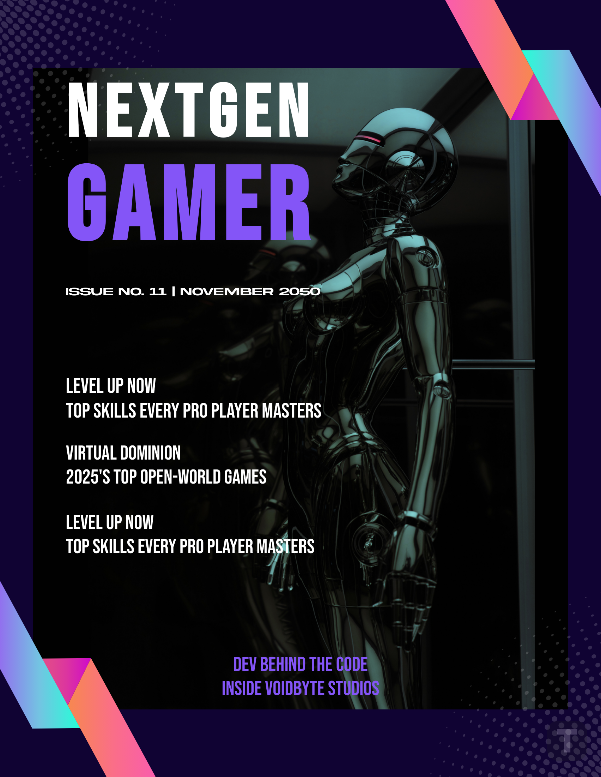 Free Gaming Magazine Cover Template to Edit Online