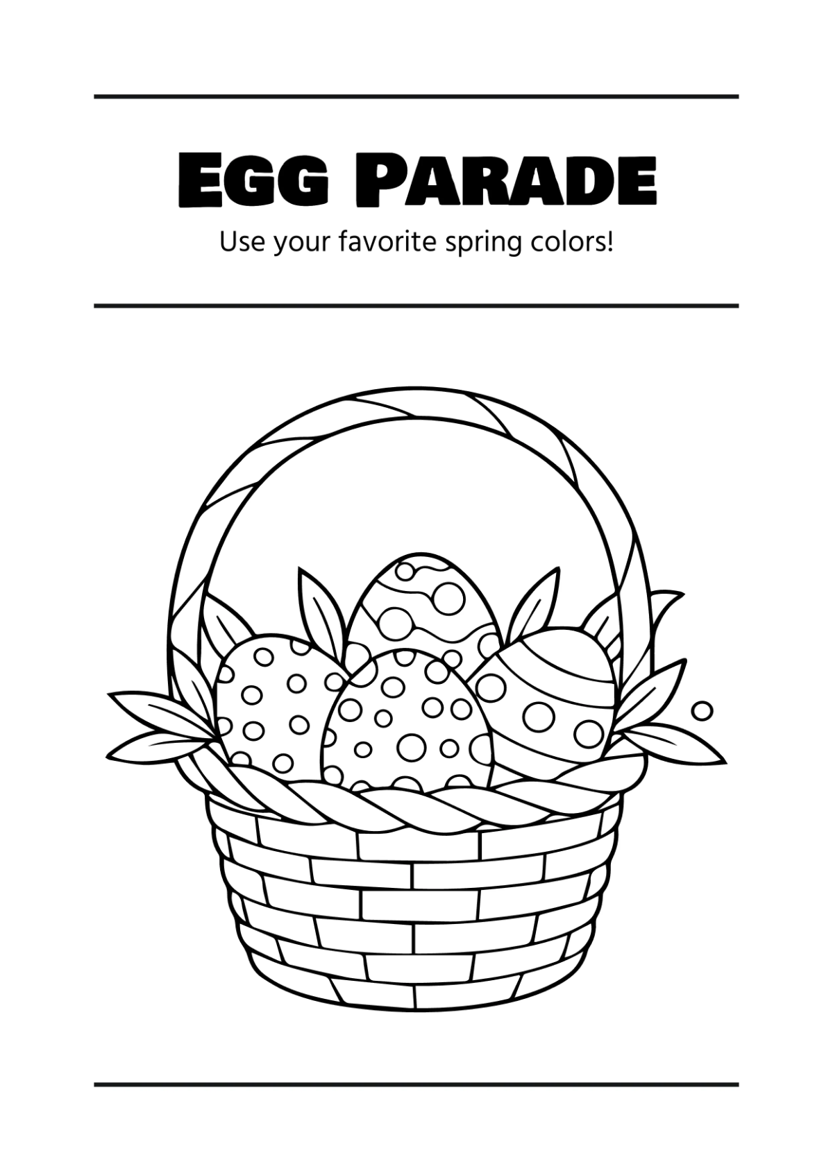 Free Easter Coloring Book Template to Edit Online