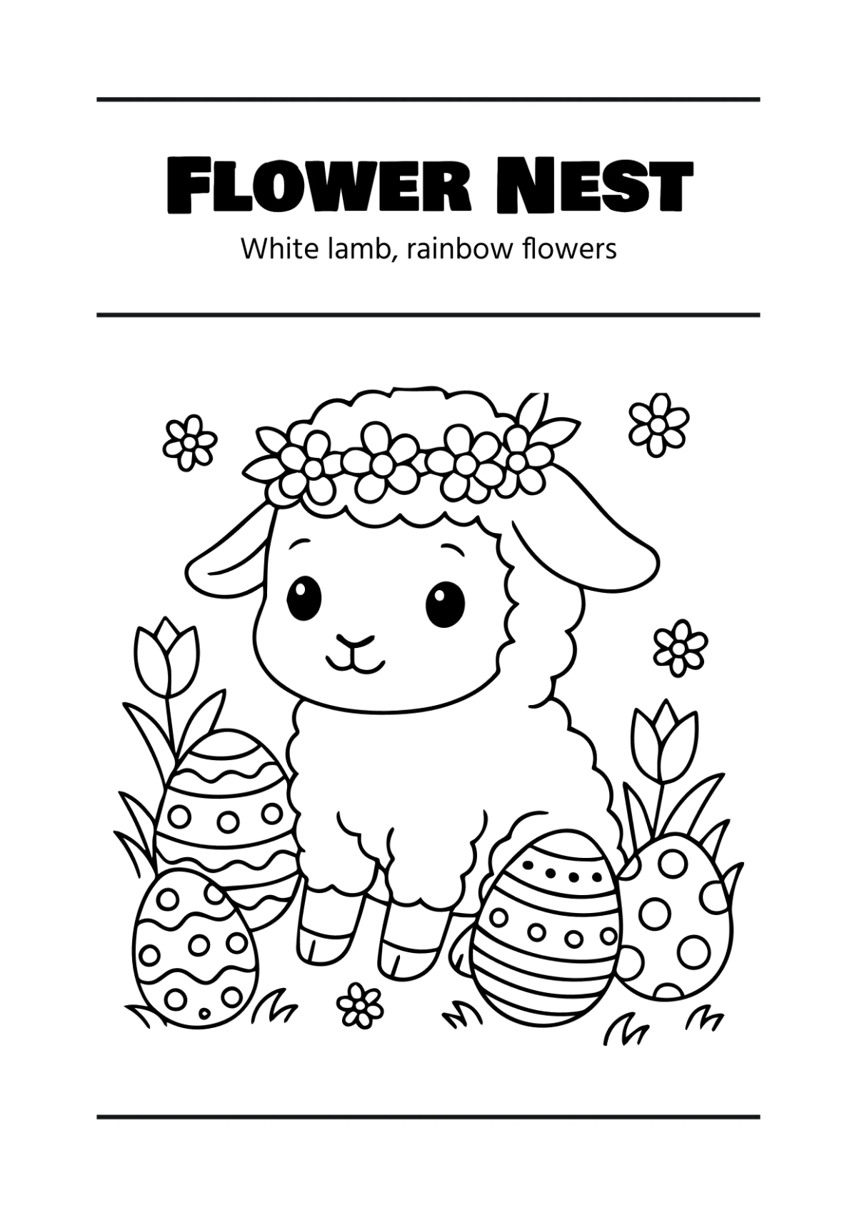 Free Easter Coloring Book Template to Edit Online