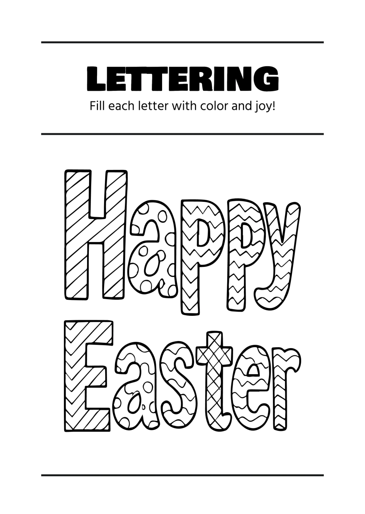 Free Easter Coloring Book Template to Edit Online