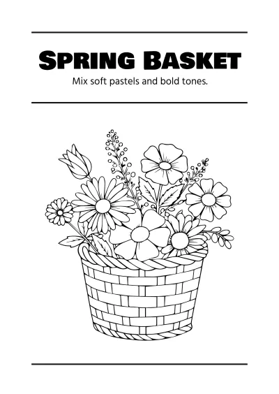 Free Easter Coloring Book Template to Edit Online