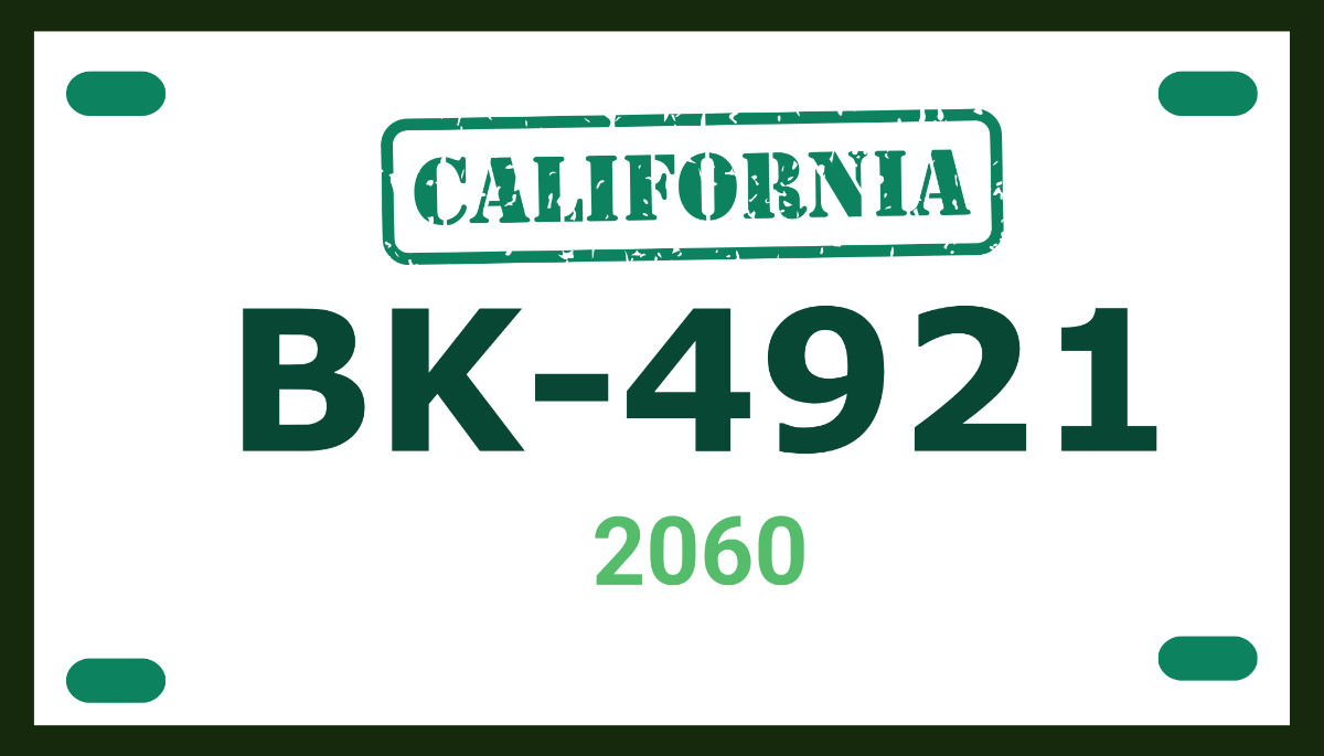 Bike License Plate Template
