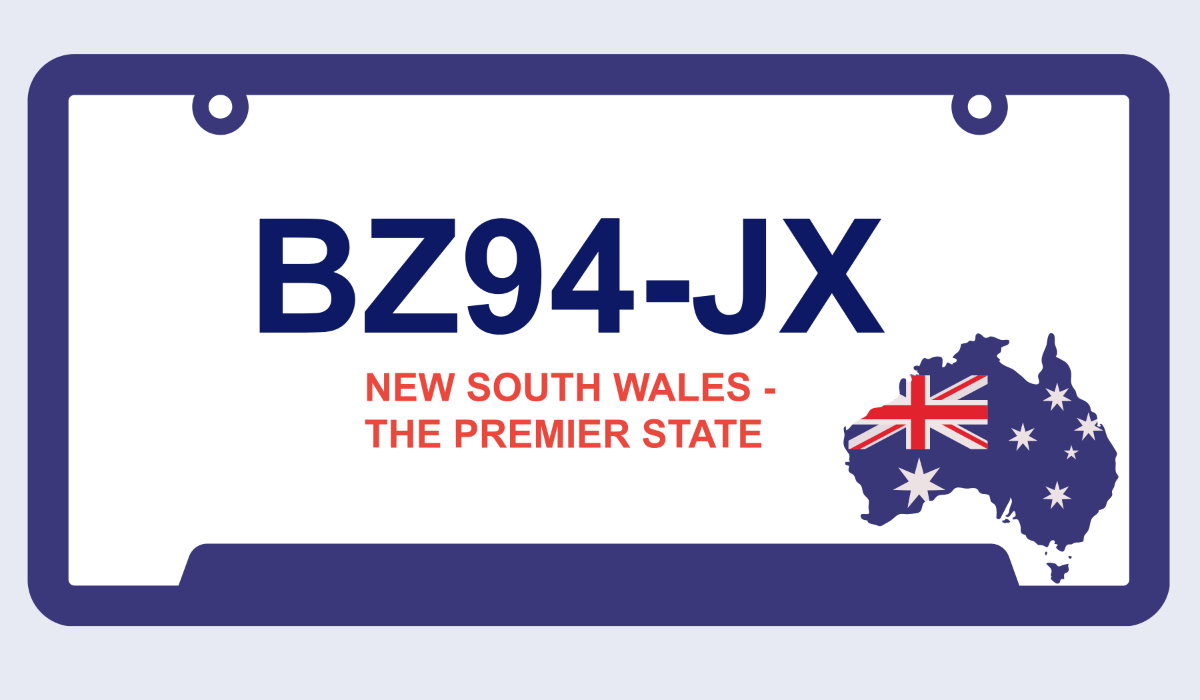 Australian License Plate Template
