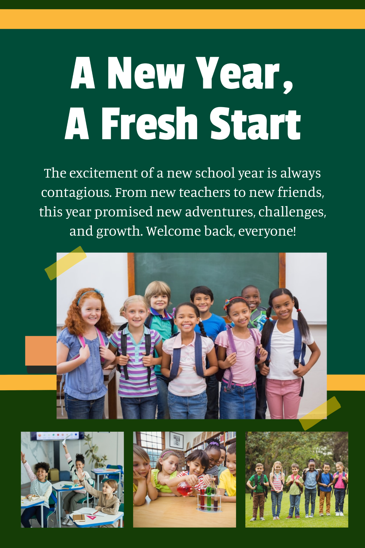 Free Back to School Yearbook Template to Edit Online