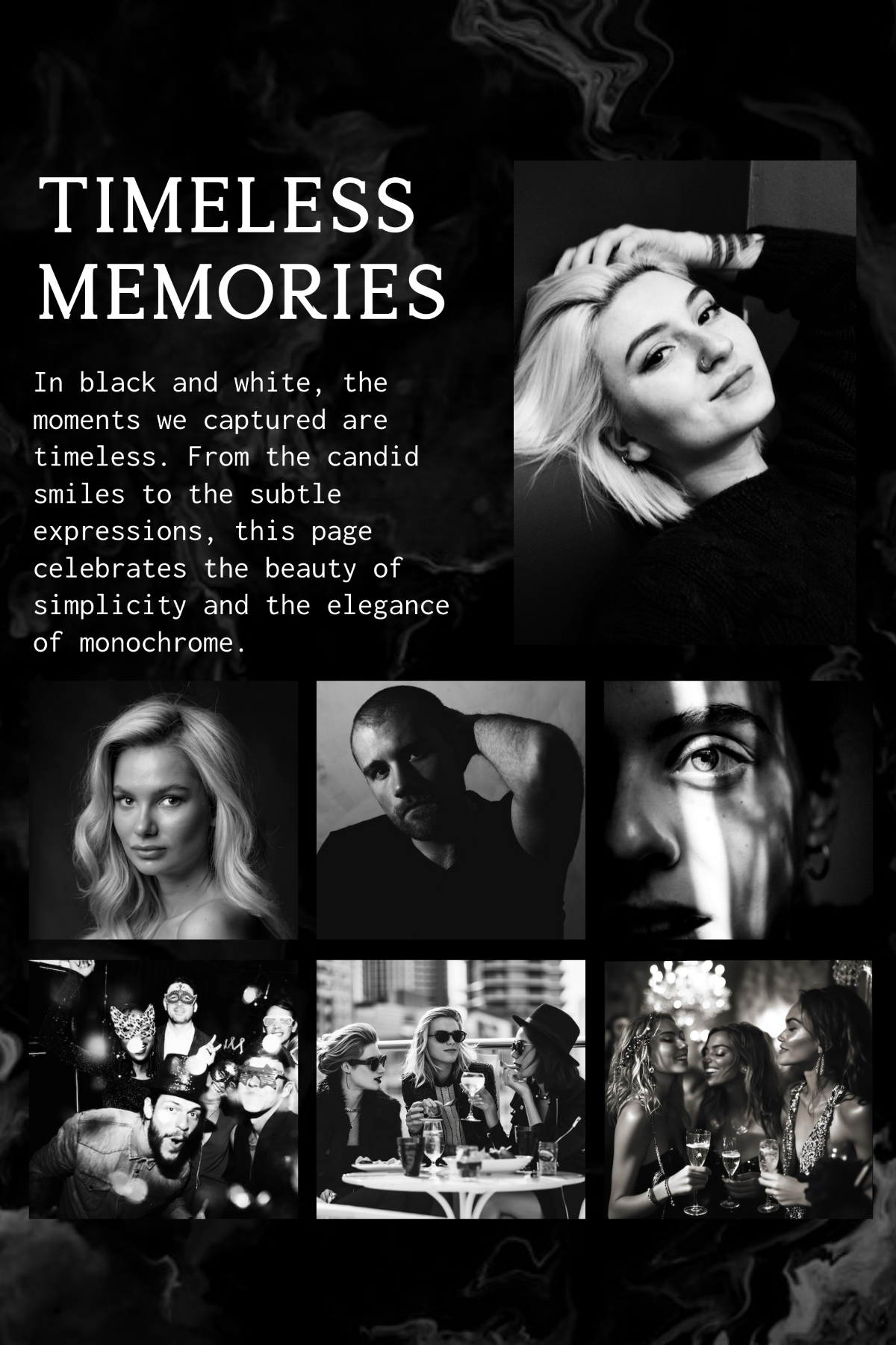 Black and White Yearbook Template