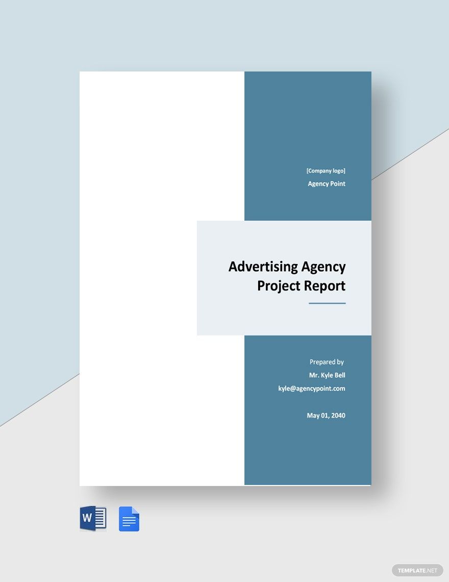 Free Advertising Agency Project Report Template