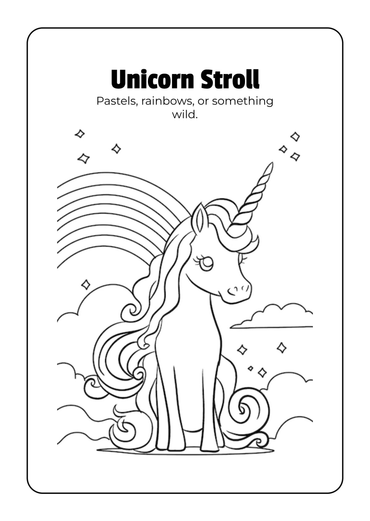 Free Fantasy Creatures Coloring Book Template to Edit Online