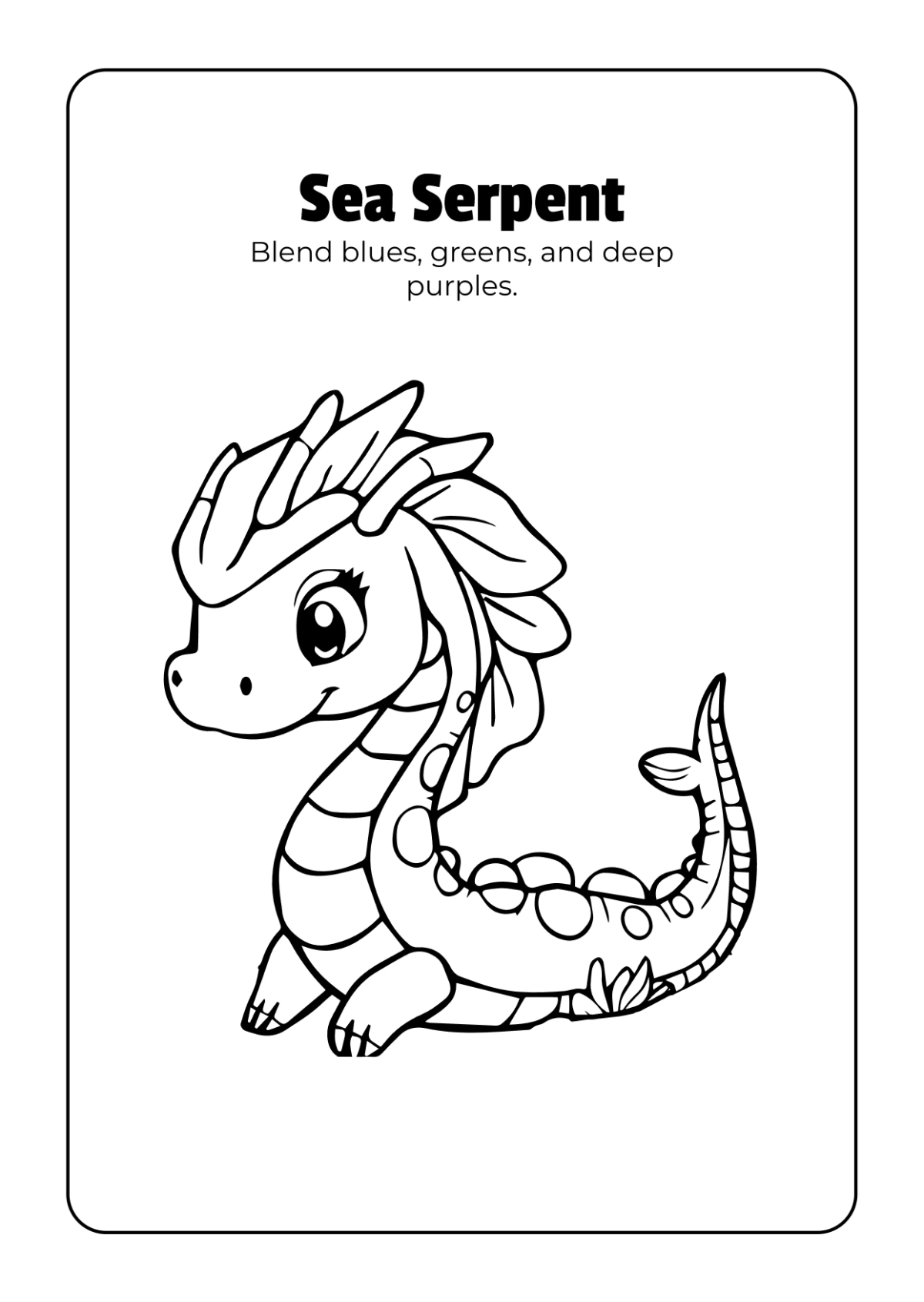 Free Fantasy Creatures Coloring Book Template to Edit Online