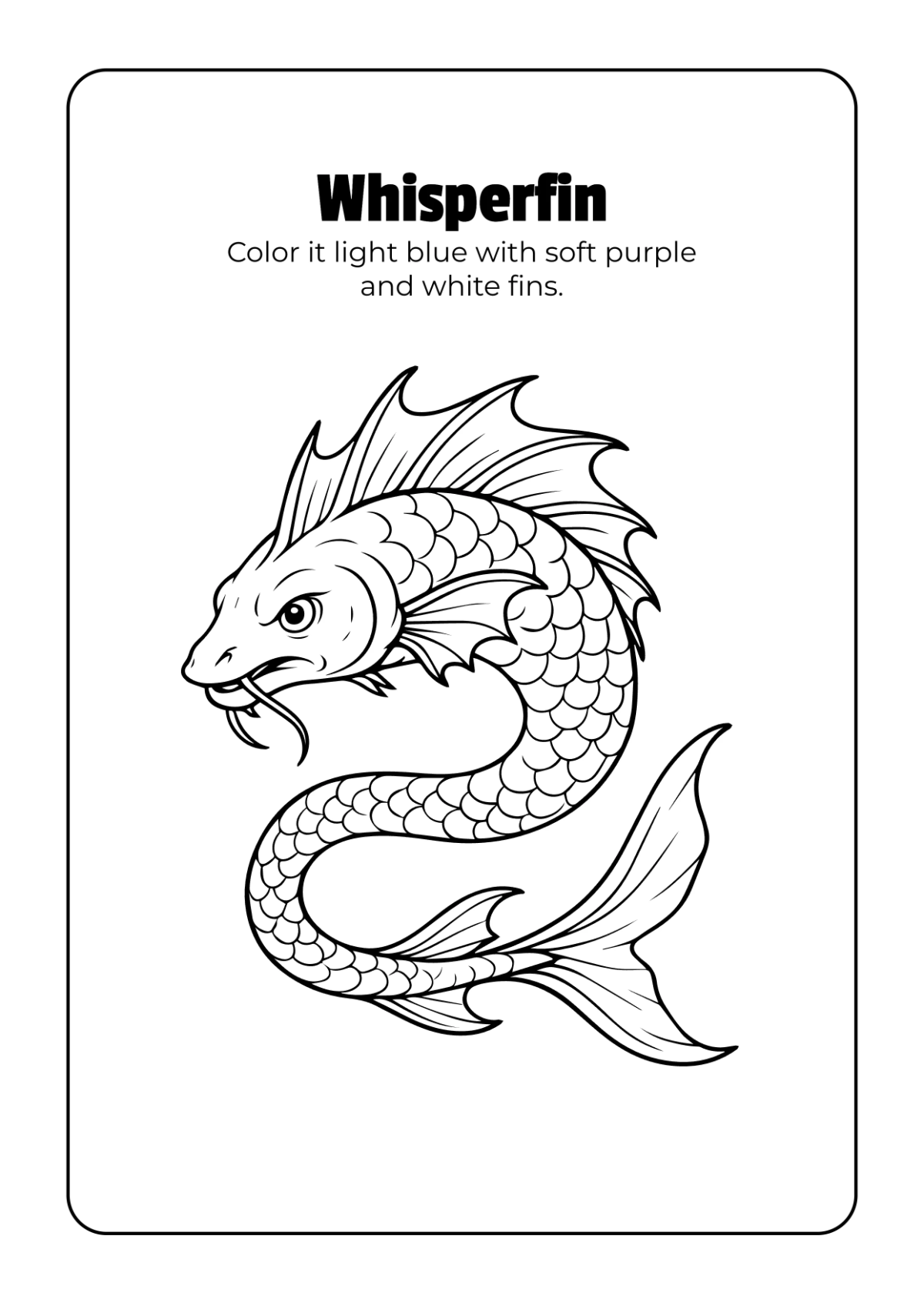 Free Fantasy Creatures Coloring Book Template to Edit Online