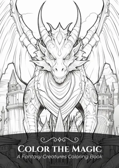 Free Fantasy Creatures Coloring Book Template to Edit Online