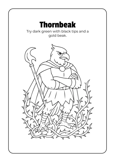 Free Fantasy Creatures Coloring Book Template to Edit Online